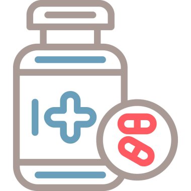 hap şişesi vektör simgesi modern basit vektör illüstrasyonu