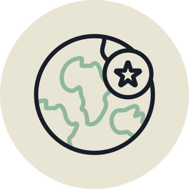 Dünya simgesinin vektör illüstrasyonu