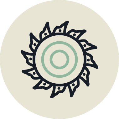 Pusula. Web simgesi basit illüstrasyon