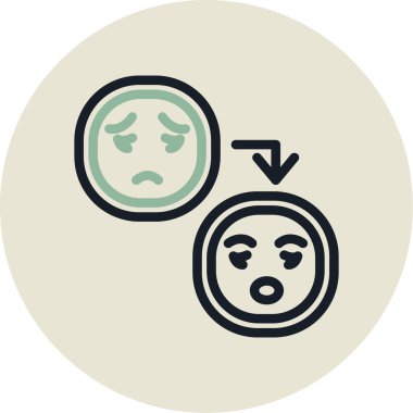 Moda Biçimli Emoji Simgesi İzole Arkaplan