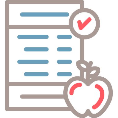 Düz biçimli kontrol listesi simgesi