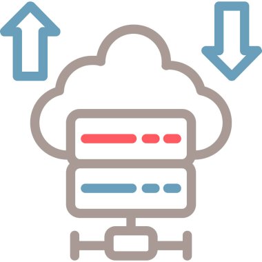 Bulut. Web simgesi basit illüstrasyon
