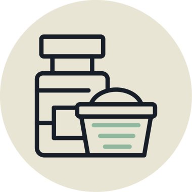 Sepet yemek simgesi ana hatlarıyla