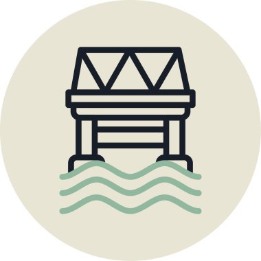 Su. Web simgesi basit illüstrasyon
