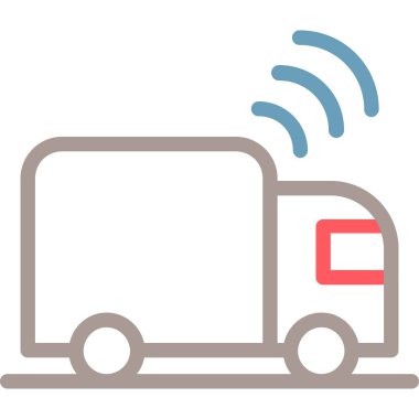 Teslimat. Web simgesi basit illüstrasyon