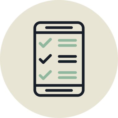 Kontrol listesi simgesi vektör illüstrasyonu