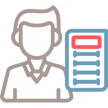 Belge simgesi olan bir adamın vektör illüstrasyonu