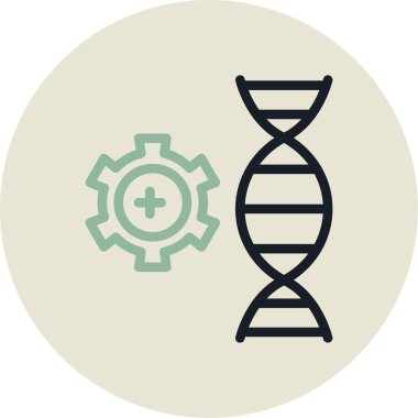 dna. Web simgesi basit illüstrasyon