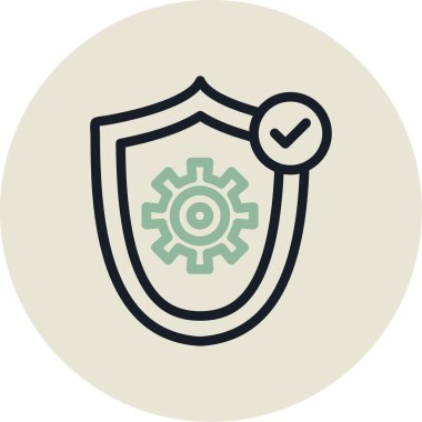 güvenlik simgesi vektör illüstrasyonu