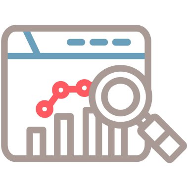 analiz vektörü renk çizgisi simgesi