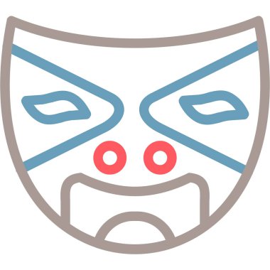 maske simgesi vektör illüstrasyonu