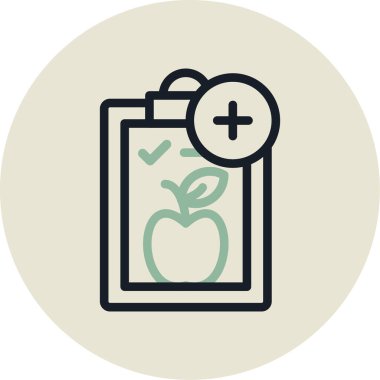 elma ikonu vektör illüstrasyonu