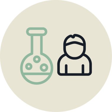 Bir kimyasal test simgesinin vektör çizimi