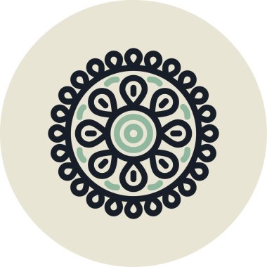 Vektör dairesel süslemesi. Soyut şablon. Doğulu süsü. yuvarlak geometrik öge