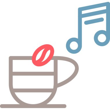 müzik kupası modern simgesi, vektör illüstrasyonu