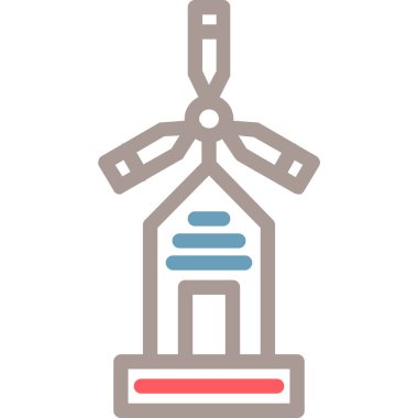 Yel değirmeni simgesi modern illüstrasyon