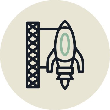 Bir roket simgesinin vektör çizimi