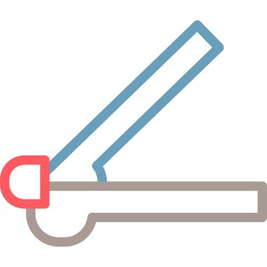 Bir karikatürün vektör çizimi ve bir termometrenin simgesi