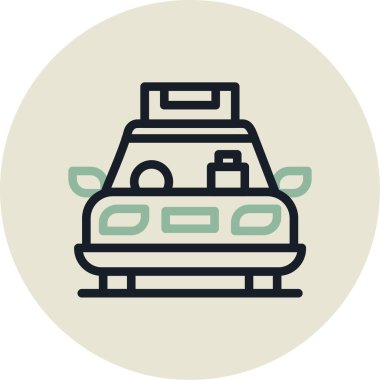 - Araba. Web simgesi basit illüstrasyon