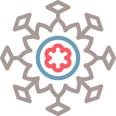 kar Tanesi simgesi vektör çizimi