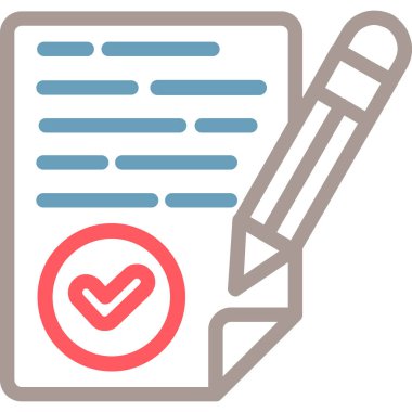 Kontrol listesi. Web simgesi basit illüstrasyon