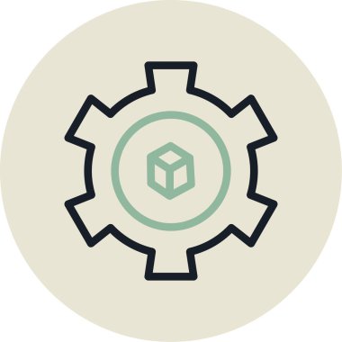 Dişli vektör simgesi çizimi