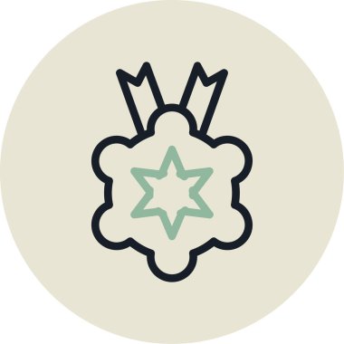 Bir yıldız simgesinin vektör illüstrasyonu