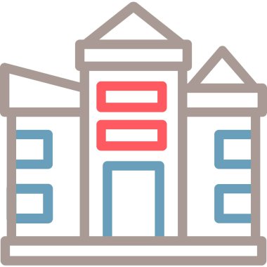 bina simgesi vektör çizimi tasarımı