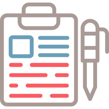 Kontrol listesi. Web simgesi basit illüstrasyon