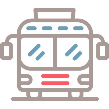 Otobüs. Web simgesi basit illüstrasyon