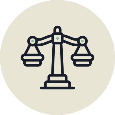 adalet vektörü simgesi modern basit vektör illüstrasyonu