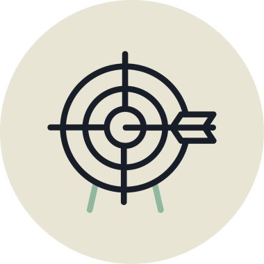 Hedef modern simgenin vektör illüstrasyonu