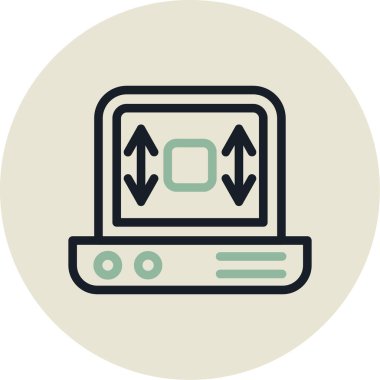 Bilgisayar. Web simgesi vektör illüstrasyonu