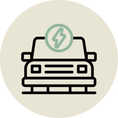 Araba pil simgesi. Vektör çizim