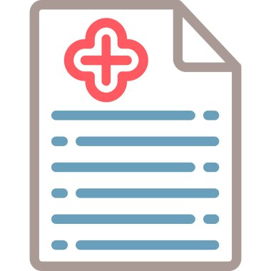 Sağlık raporu. Web simgesi basit illüstrasyon