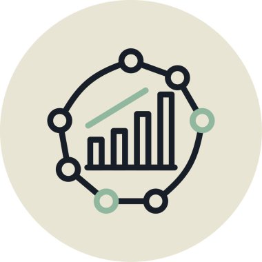 iş grafiği ikon vektör illüstrasyonu