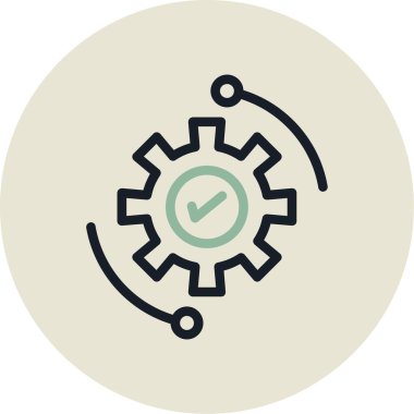 dişli simgesinin vektör illüstrasyonu