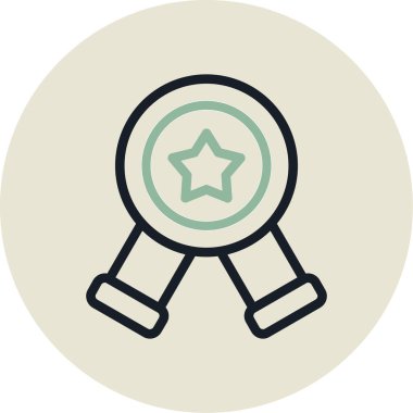 Madalya vektör simgesi modern basit illüstrasyon