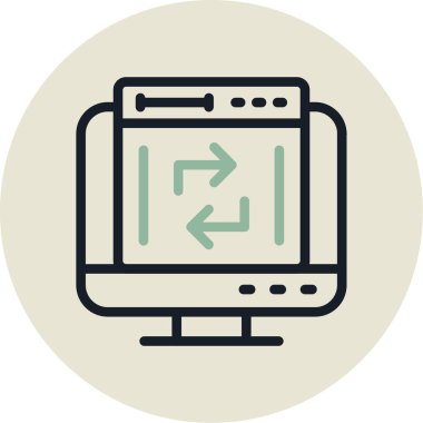 Web sayfası ikon vektör illüstrasyonu