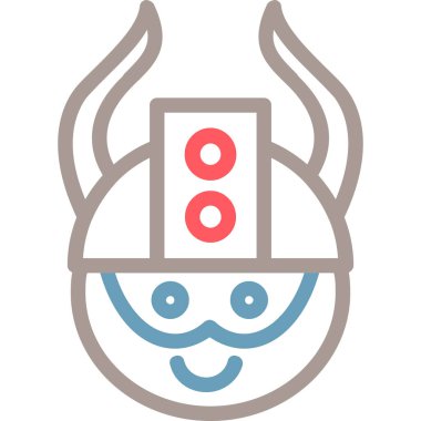 Çizgi film maskesinin vektör çizimi