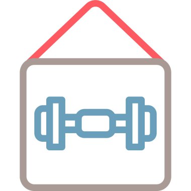 trend biçimi izole edilmiş halter simgesi