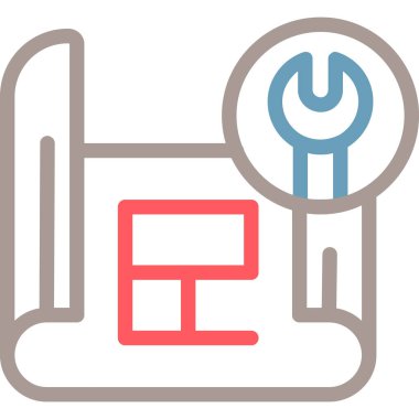 araba anahtarı onarım simgesi - taslak biçimi