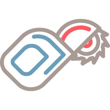 Tek bir izole edilmiş simgenin vektör illüstrasyonu