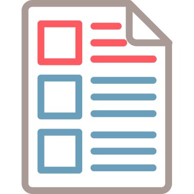 Kontrol listesi simgesi vektör illüstrasyonu