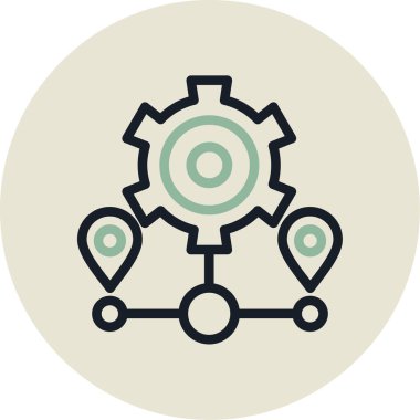 dişli simgesi vektör illüstrasyonu