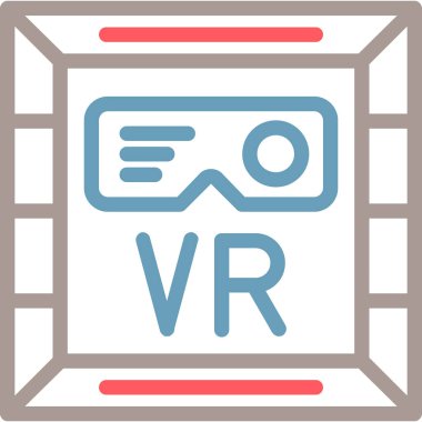 Vr. Web simgesi basit illüstrasyon