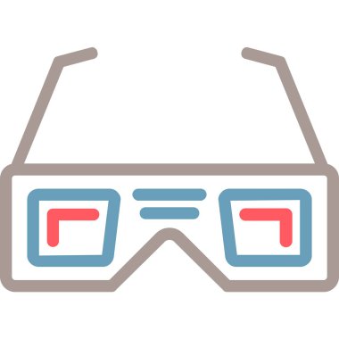 Gözlük. Web simgesi basit illüstrasyon