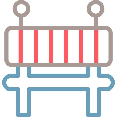 yatak ikonu vektör illüstrasyonu