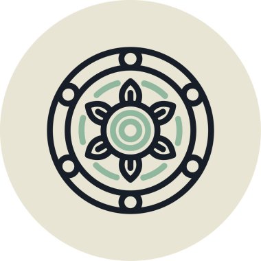 Çiçek. Web simgesi basit illüstrasyon