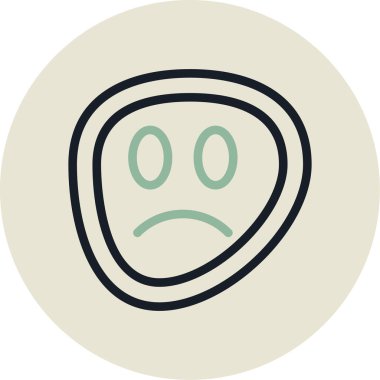 hüzünlü bir ifade vektör çizim